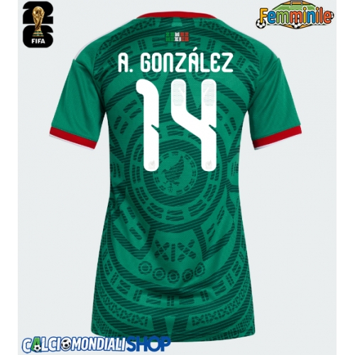 Maglie da calcio Messico Armando Gonzalez #14 Prima Maglia Femminile Mondiali 2026  Manica Corta